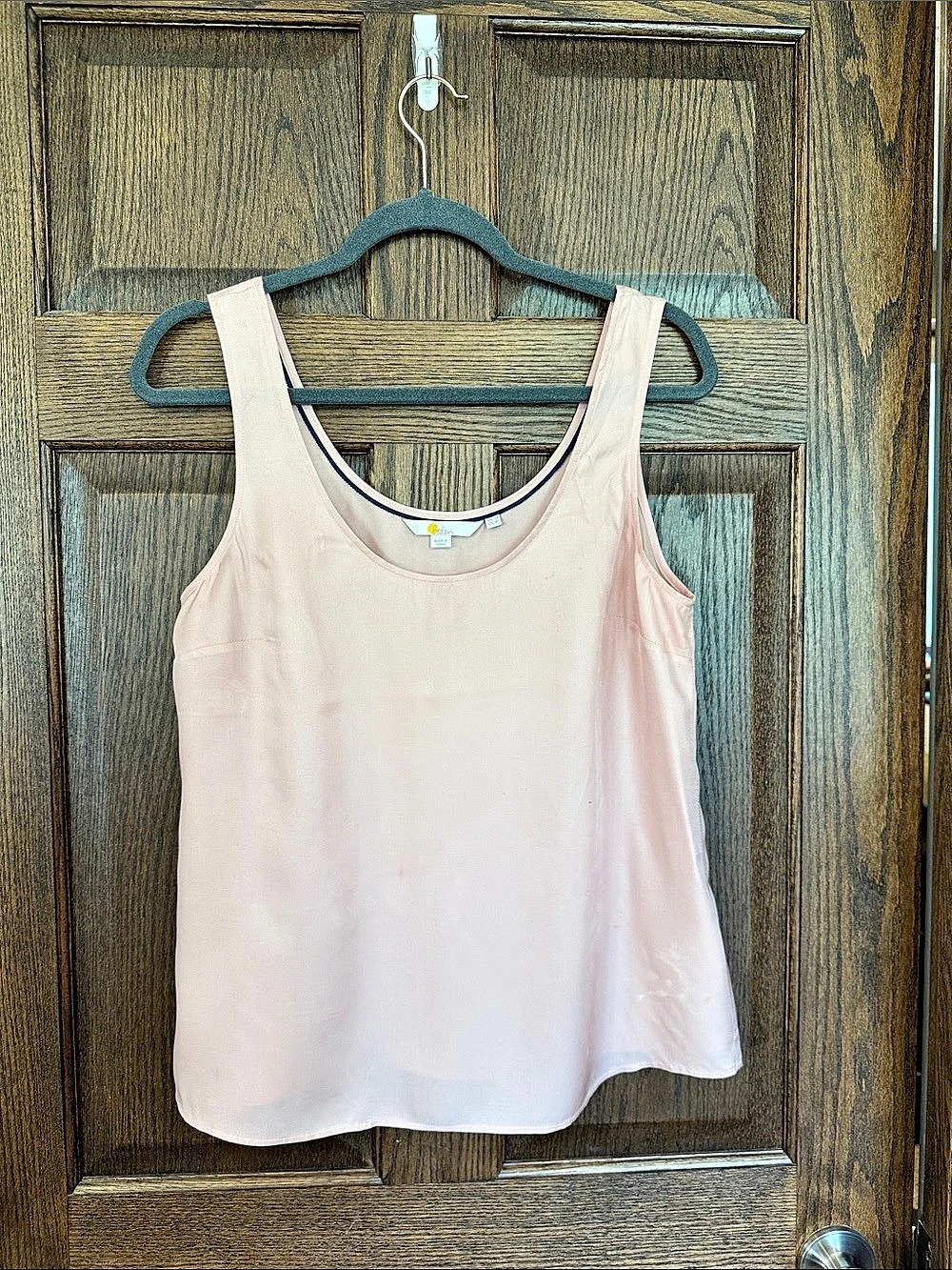 Boden Light Pink Silk Blend Tank Top Size 8